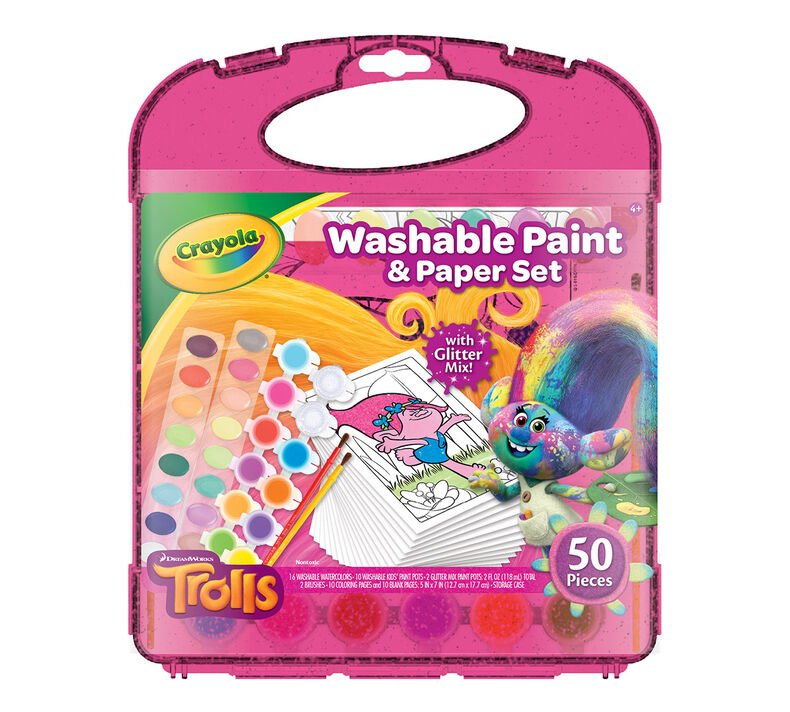 Trolls Washable Paint & Paper Set