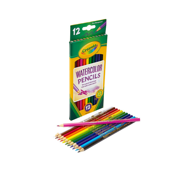 Watercolor Pencils, Full Length, 12 Count
