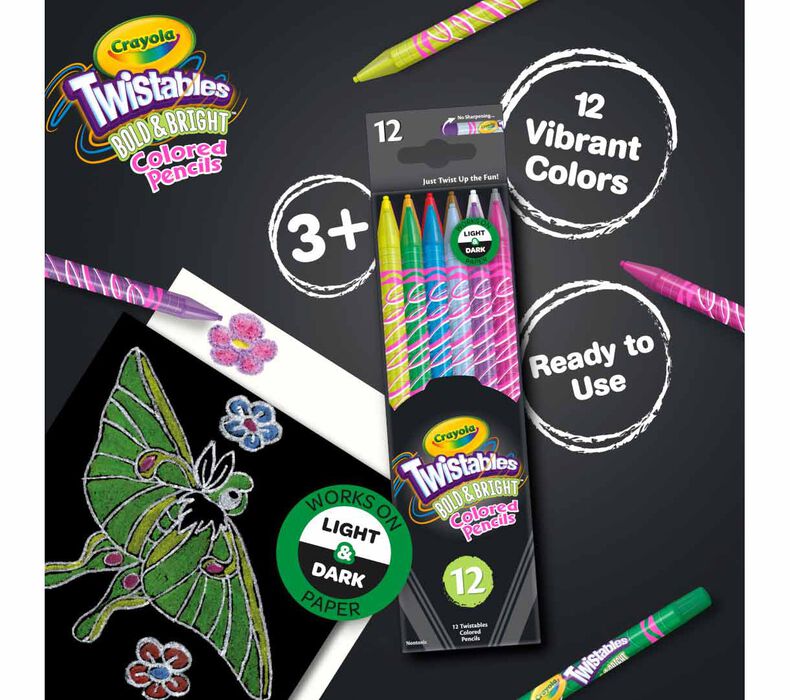 Crayola Twistables Colored Pencils, Gift for Kids, 12ct