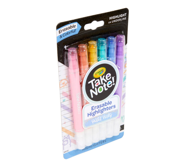 Crayola Pastel Colors Erasable Markers Multicolor