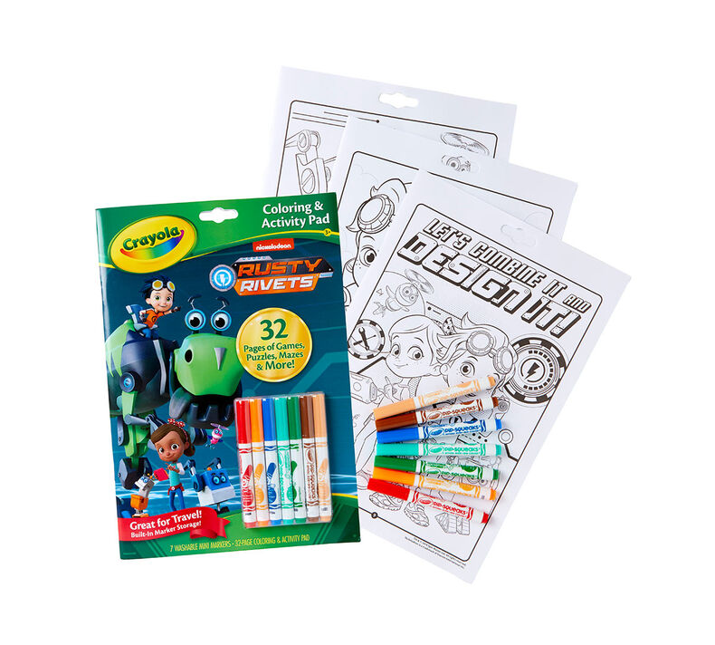 Coloring & Activity Pad with Markers, Rusty Rivets