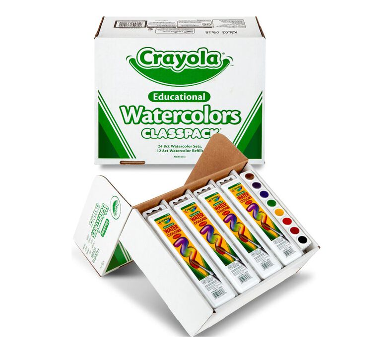 Watercolors Classpack, 24 Count, 8 Colors