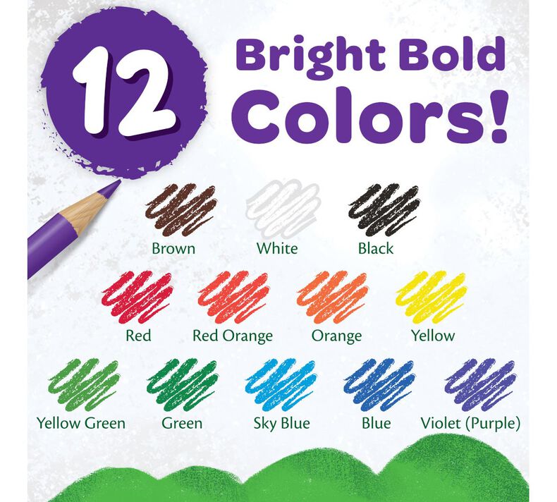 12ct Colored Pencil- Assorted -- 12 Per Box