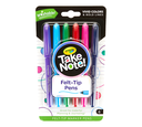 Take Note Washable Felt Tip Pens, 6 Count Front View