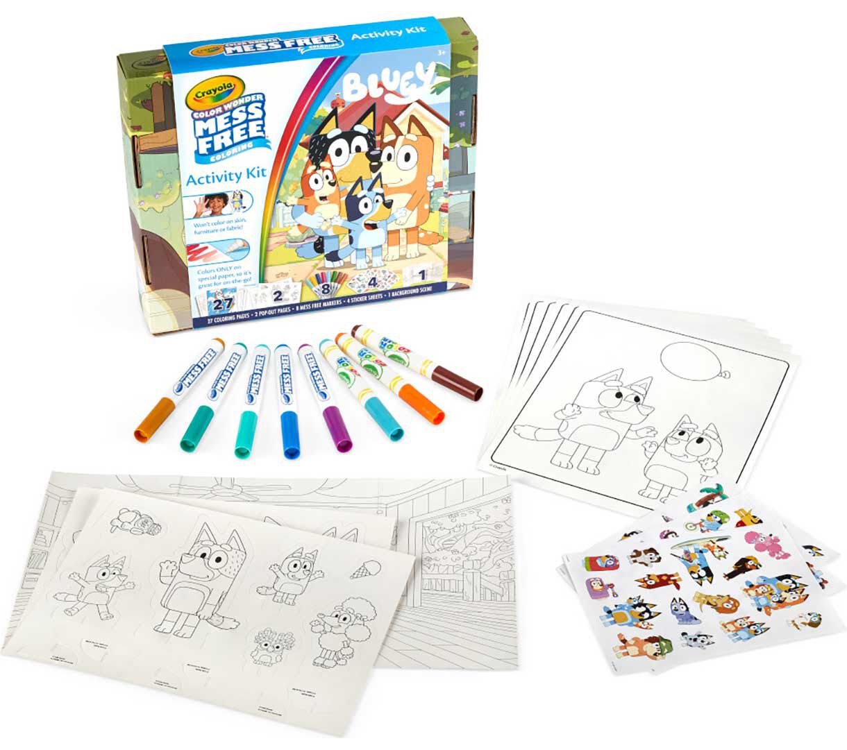 Bluey Color Wonder Mess Free Activity Kit | Crayola Bluey Color Wonder Mess Free Activity Kit | Crayola