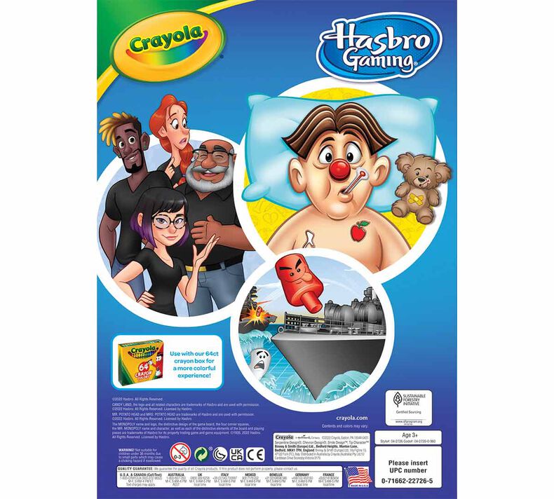 Hasbro Gaming Coloring Book, 288 pages