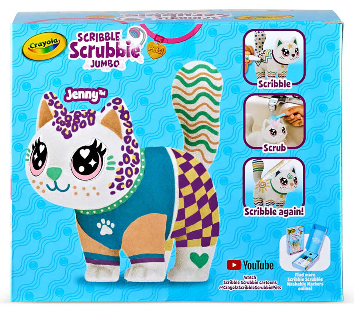 Crayola Scribble Scrubbie Pets Jumbo Cat Toy Crayola