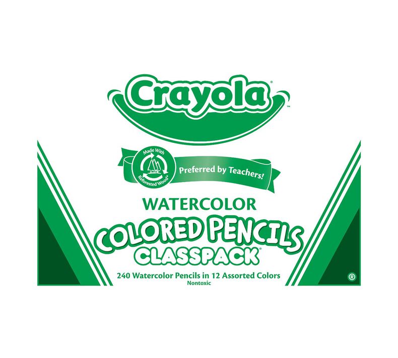 Watercolor Pencils Classpack, 240 Count, 12 Colors