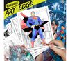 Art with Edge Justice League Coloring Book, 28 pages. Hand coloring in a Superman page. 