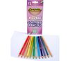 Pastel Colored Pencils, 12 count, packaging and contents on top of blank paper