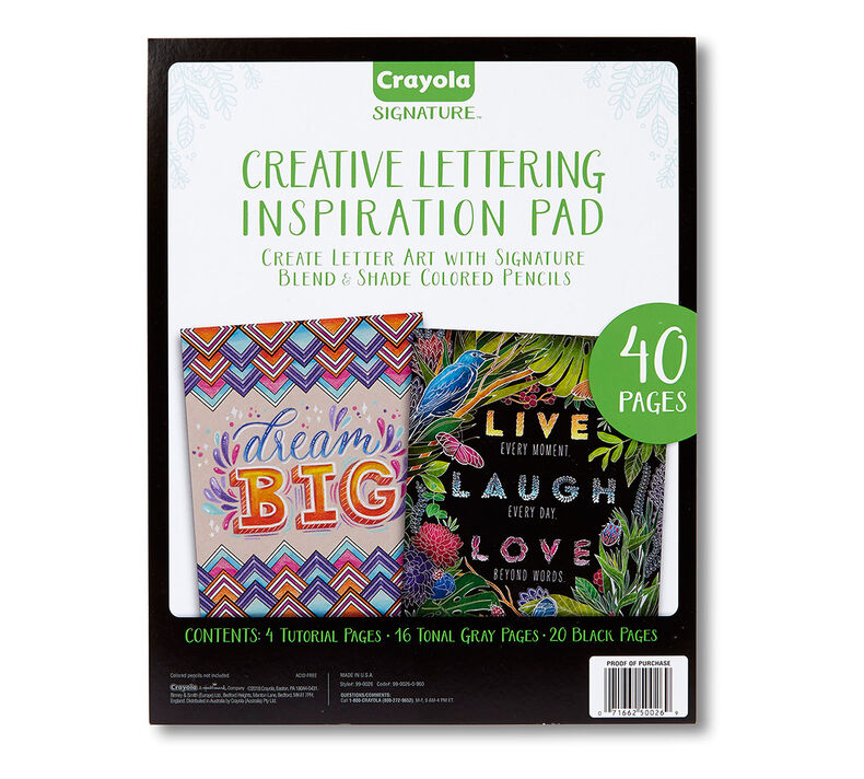 Signature Chalkboard Hand Lettering Inspiration Pad