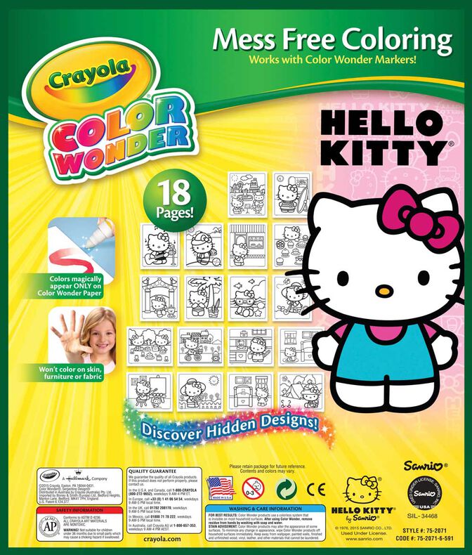 Color Wonder Coloring Pad and Markers - Hello Kitty | Crayola