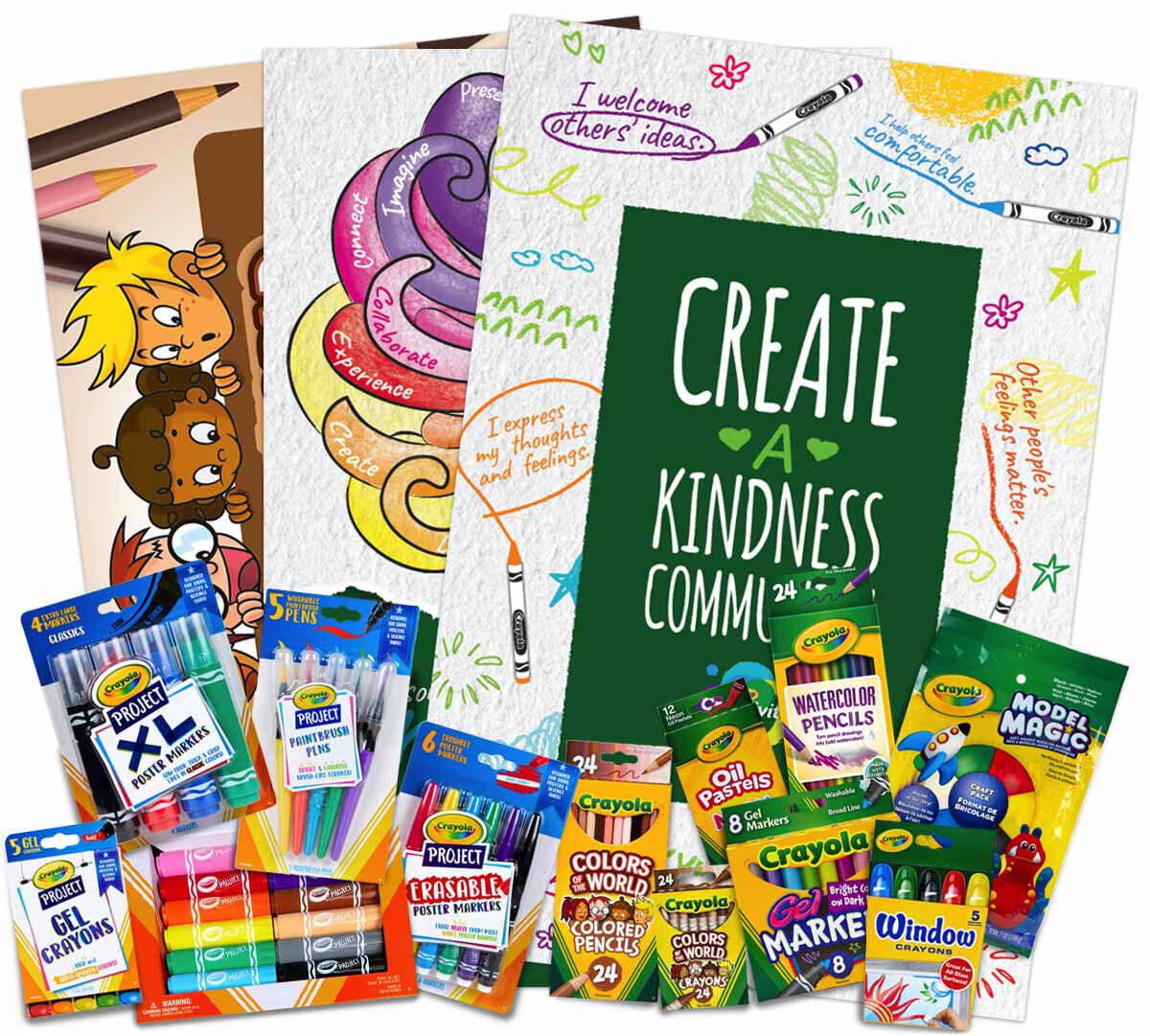 Kids Craft-Crayola ESPLOSIONE DI COLORI NUOVO con confezione 18 pagine & Luccicante Fun Set 
