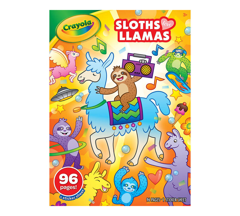 Sloths Love Llamas Coloring Book