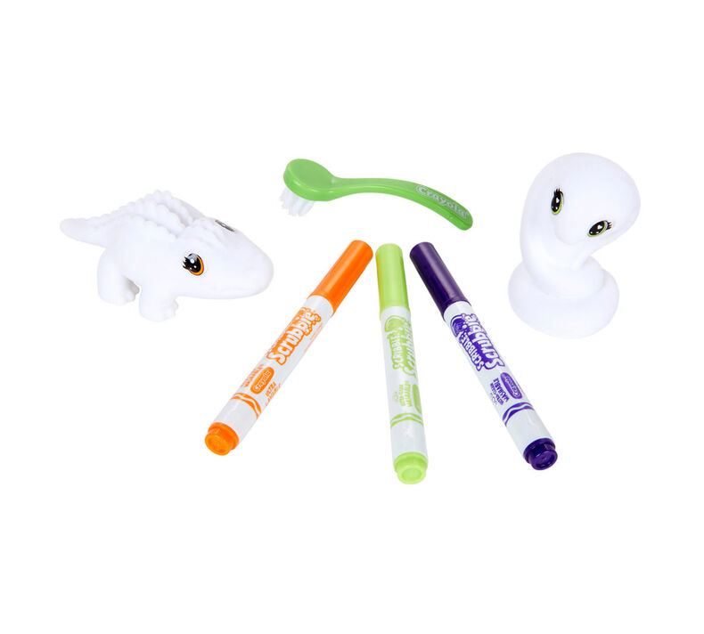 Scribble Scrubbie Safari Animals, Croc & Cobra, 2 Count