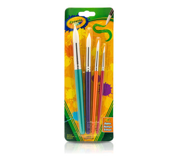4 count Round Paintbrushes front