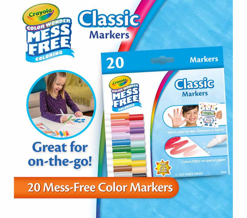 Color Wonder Mess Free Markers, 20 Count