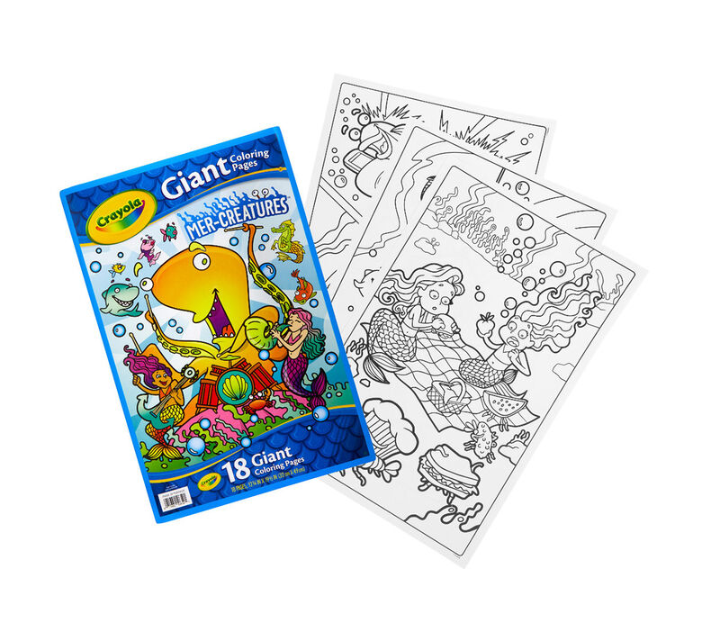 Mer-Creatures Giant Coloring Pages