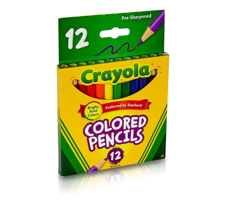 Short Colored Pencils, 12 Count