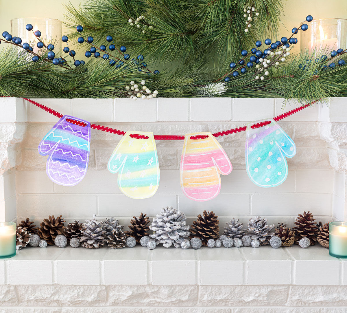 Watercolor Resist Mitten Garland Craft Kit | | Crayola Watercolor Resist Mitten Garland Craft Kit | | Crayola