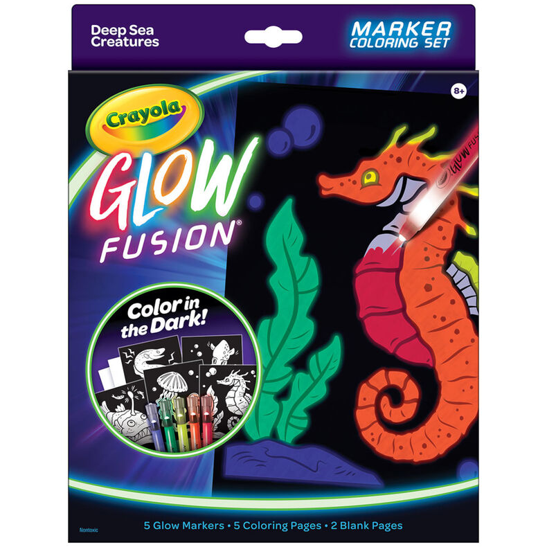 Deep Sea Creatures Glow Fusion Coloring Set