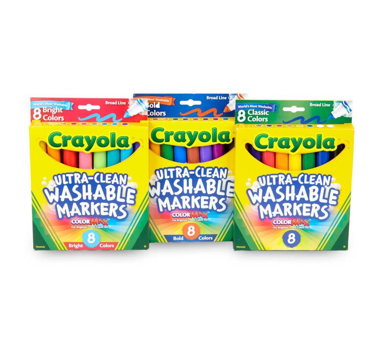 Ultra-Clean Washable Markers, 24 Count Broad Line