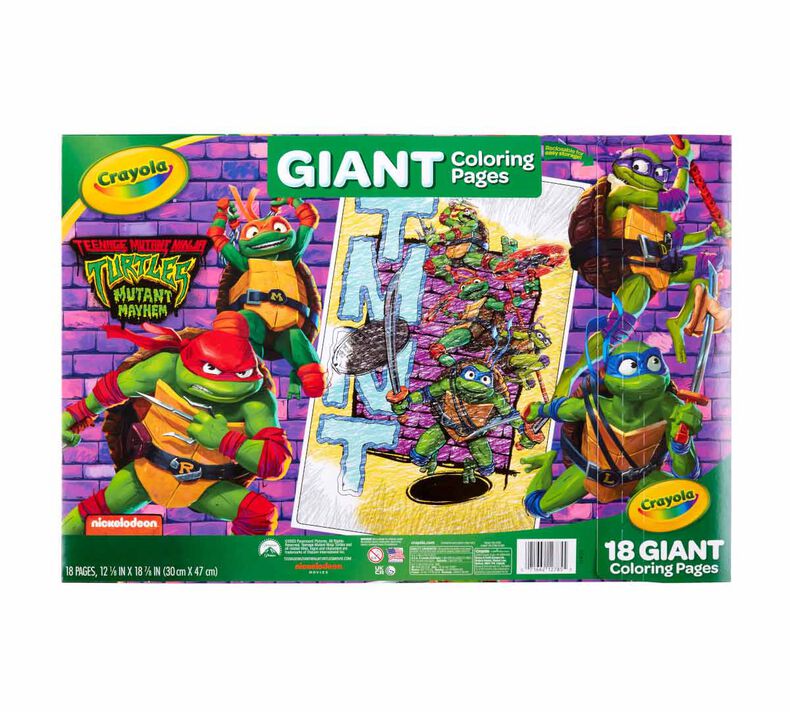 Teenage Mutant Ninja Turtles Giant Coloring Pages, 18 Count