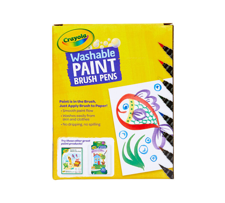 No Drip Paint Brush Pens, 40 Count, 8 Colors
