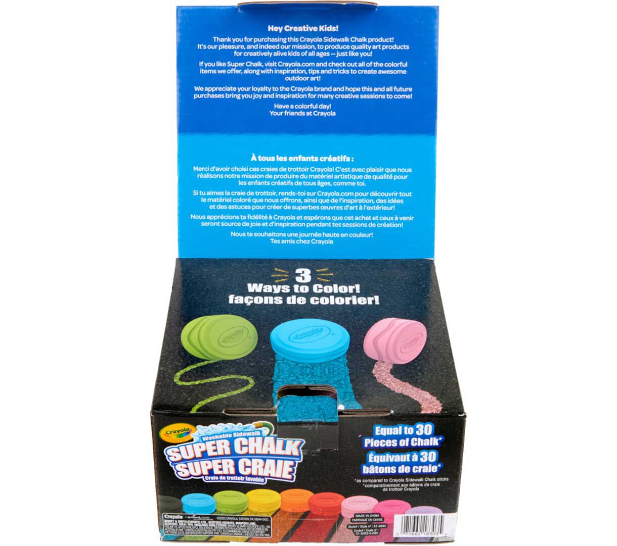 Washable Sidewalk Super Chalk, 10 count