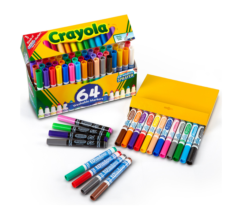 Crayola 8-Color Combo Large Crayon/Washable Marker Classpack