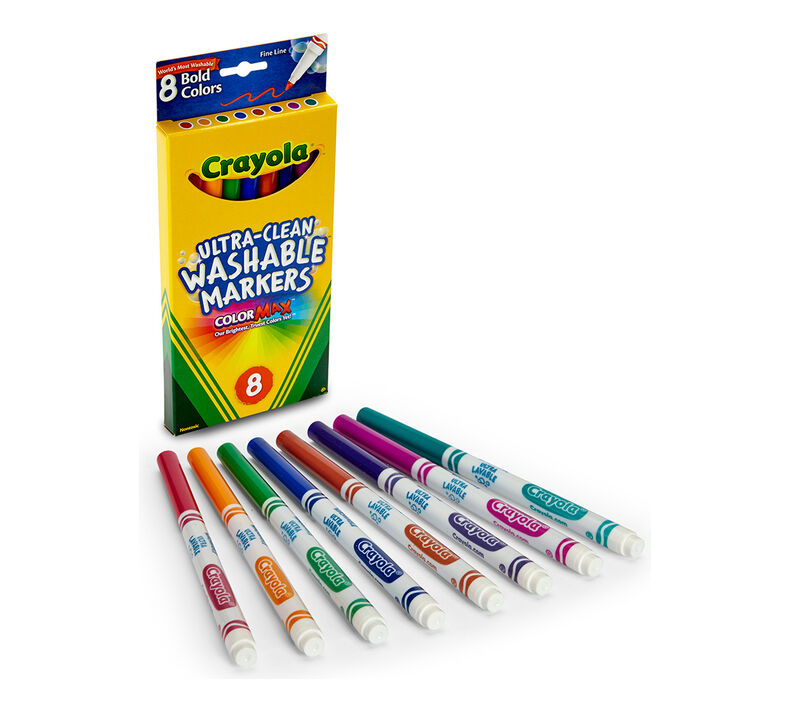 Ultra-Clean Washable Fine Line Markers, Bold Colors 8 ct.