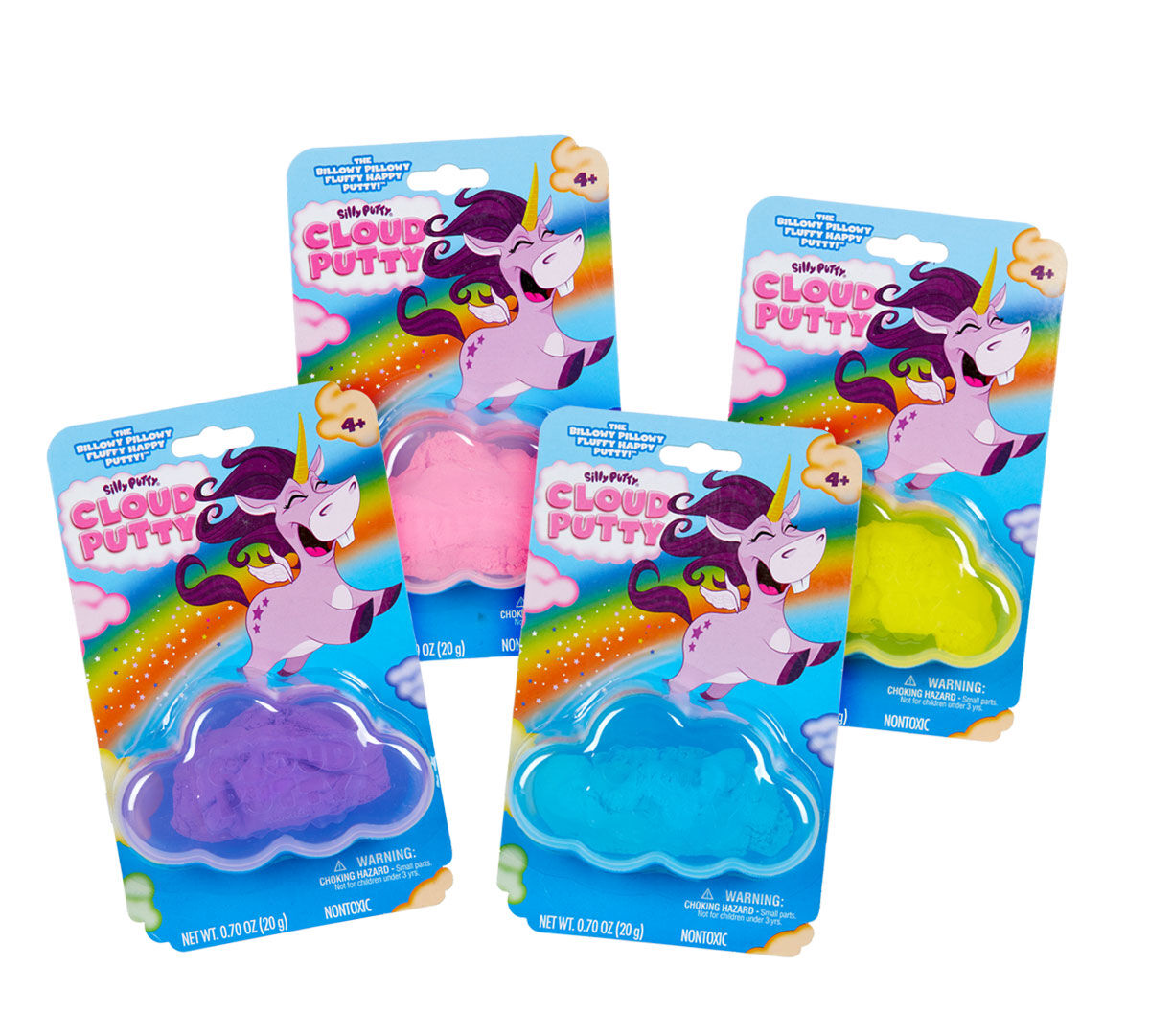 Crayola Silly Cloud Putty Unicorn Magical Giggles Pink Soft Fluffy Nontoxic 4 for sale online 
