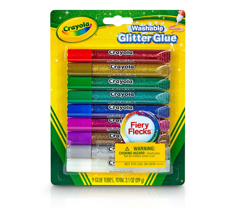 Glitter Glue Craft Pens for Children 5 Assorted Colours Pack of 30