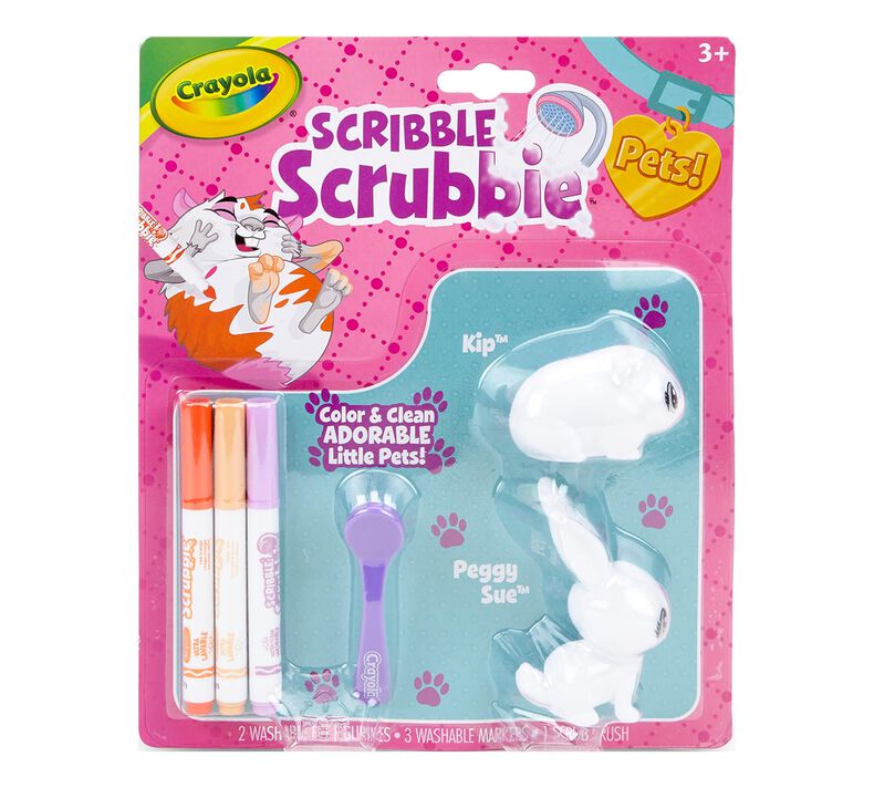 Scribble Scrubbie Pets, Hamster & Rabbit, 2 Count