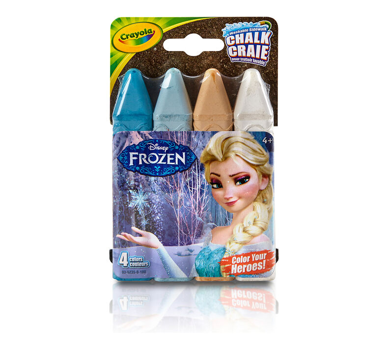 Frozen Washable Sidewalk Chalk - Color Your Heroes!, 4 count