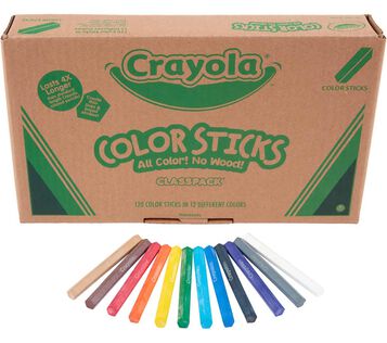 Color Sticks Classpack, 120 count, 12 colors, packaging and 12 colors. 