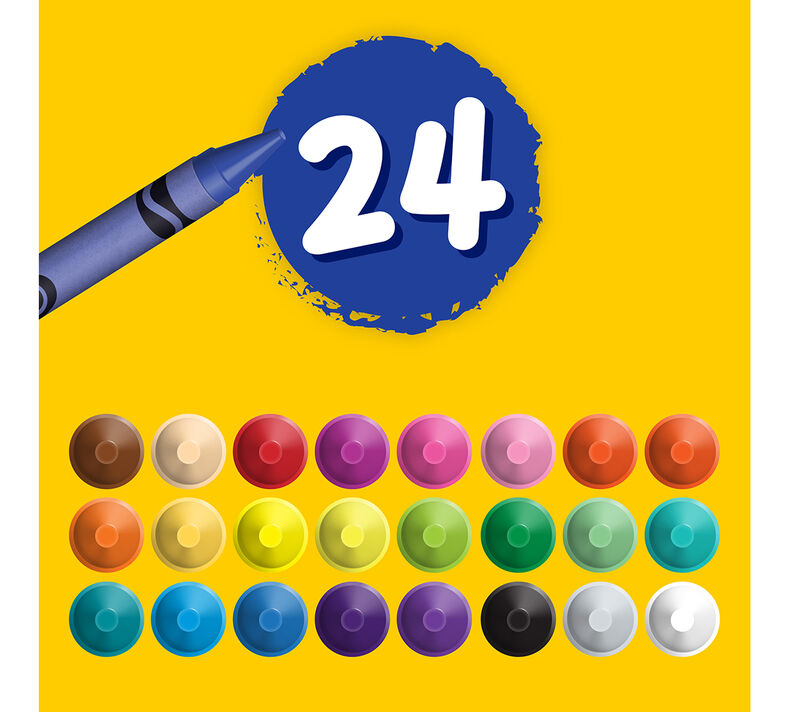 Ultra-Clean Washable Crayons, 24 Count