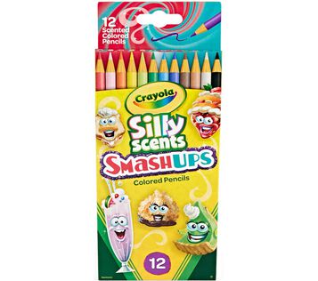 Silly Scents SmashUps Colored Pencils, 12 count, front view