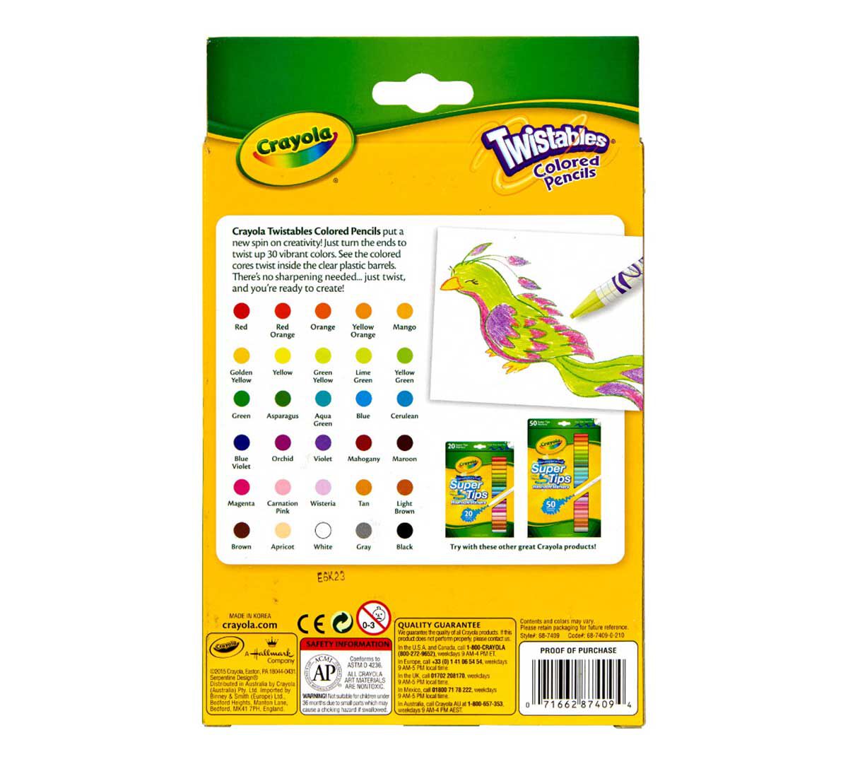 68-7205 for sale online Crayola Twistables Coloured Pencils 50 Colours 