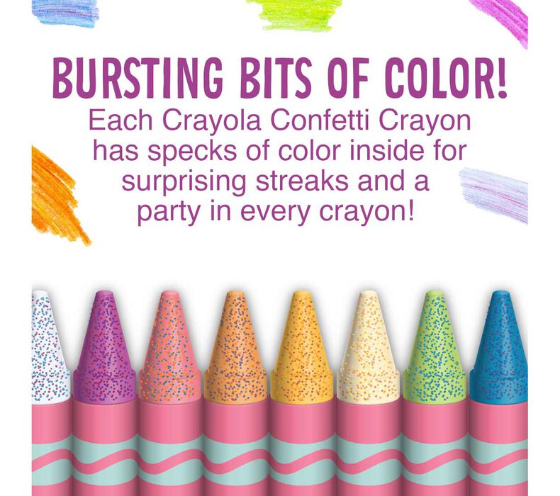 Confetti Crayons, 24 Count