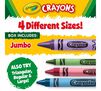 Crayola Jumbo Crayons 16 count. Box includes Jumbo. Also try triangular, regular & large. 