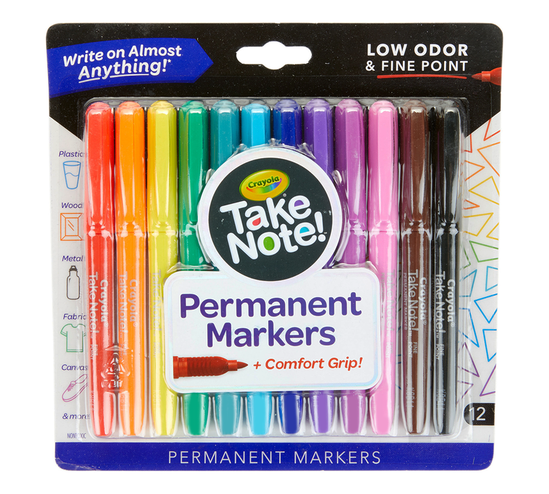 Take Note Permanent Markers, 12 count
