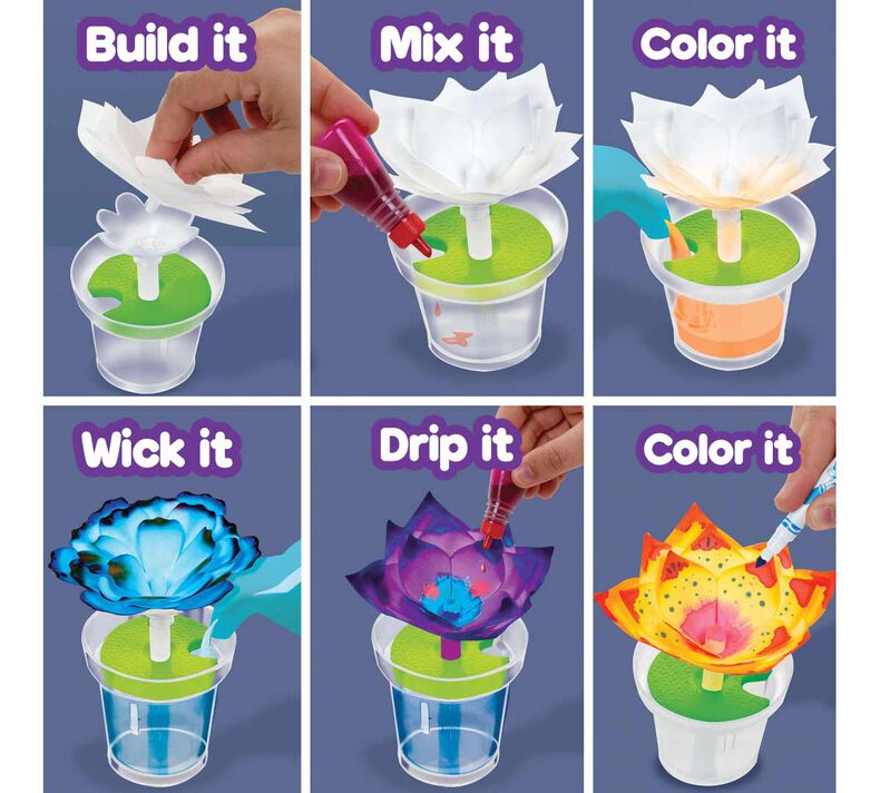 Paper Flower Science Kit, Color Changing Flowers, Crayola.com
