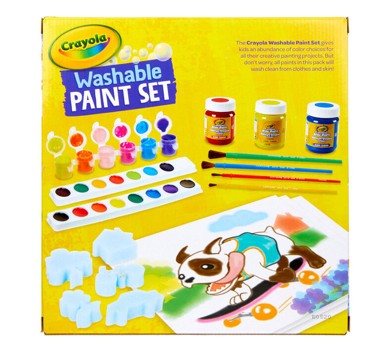 Crayola Kids Washable Paint Set, 42 Ct. Gift for Kids, Ages 3, 4, 5, 6, 7,  Assorted