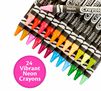 Neon Crayons, 24 Vibrant Neon Crayons