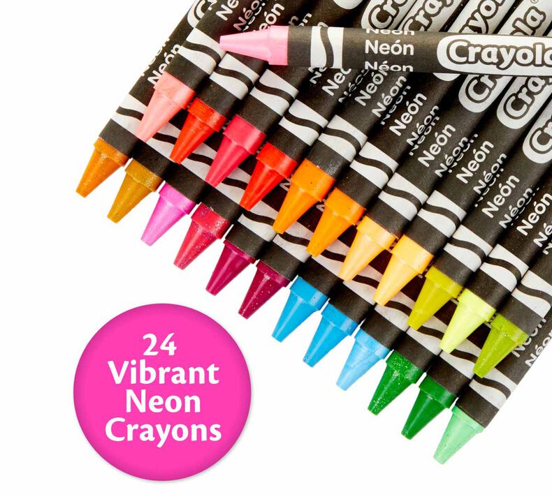 Neon Crayons, 24 Count