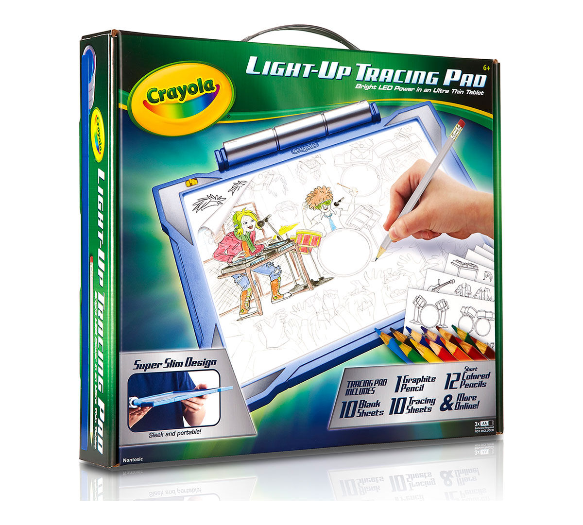 Crayola; Lightup Tracing Pad; Blue; Art Tool; Bright LEDs; Easy