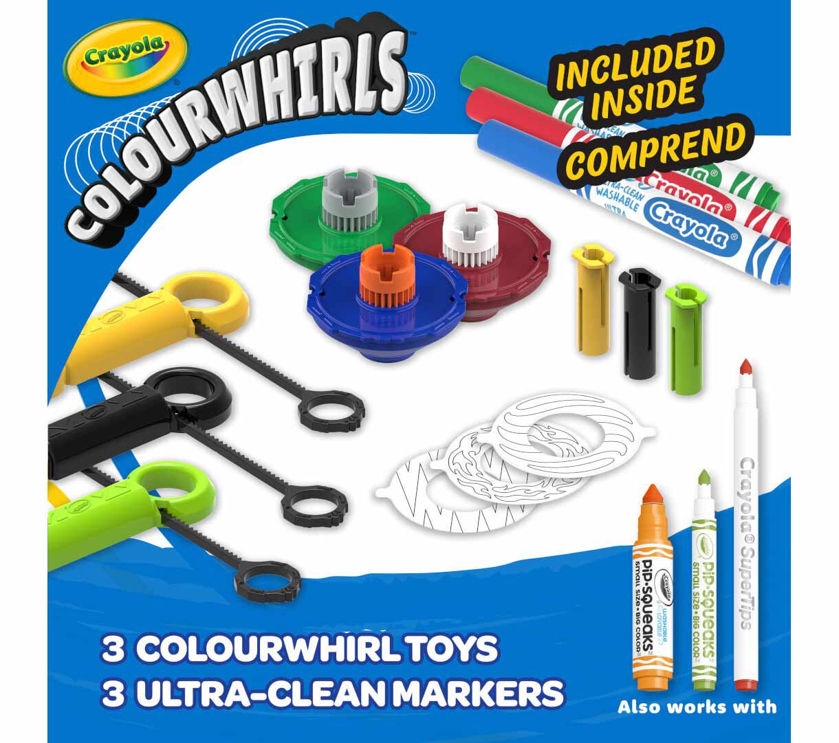 Crayola Colourwhirls Spin Art Toy 3 Pack Crayola