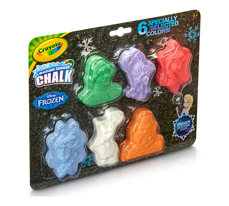 Washable Chalk Shapes, Frozen, 6 count