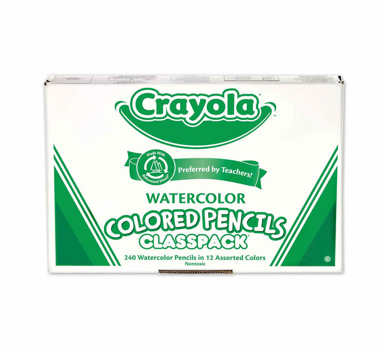 Watercolor Pencils Classpack, 240 Count, 12 Colors
